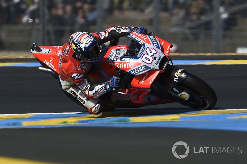 Le Mans, Libere 2: Dovizioso batte la best pole davanti a Marquez e Rossi