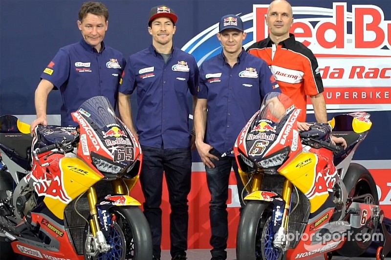 Honda World Superbike-team onthult nieuwe Fireblade met Red Bull-ondersteuning