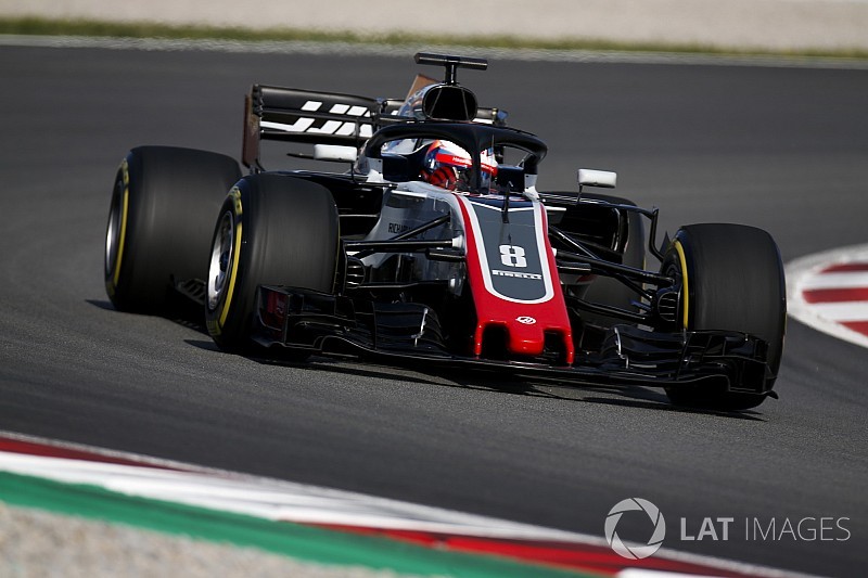 Grosjean, el más rápido en la primera mañana de test en Barcelona
