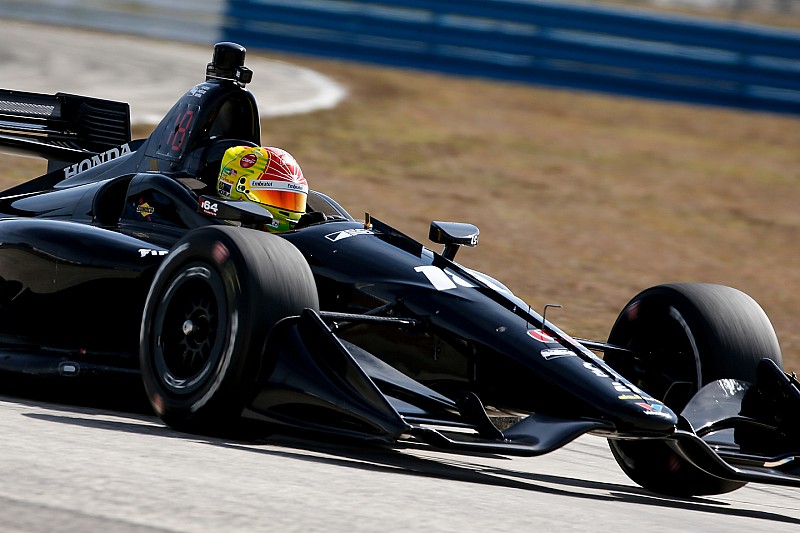 Pietro Fittipaldi comemora teste surpresa pela Indy
