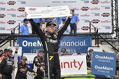 Allgaier holds off Sadler for Dover win and $100,000 bonus