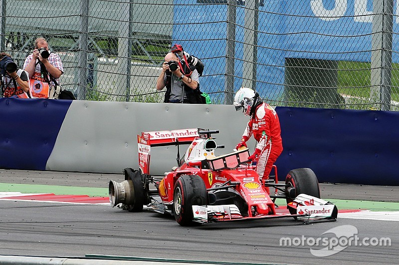 Pirelli says kerb could have caused Vettel’s Austrian blowout