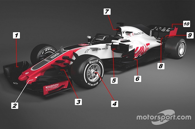 Теханаліз: 10 особливостей нового боліда Haas VF-18