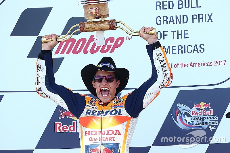 Márquez gana en Austin y Rossi se coloca líder del mundial