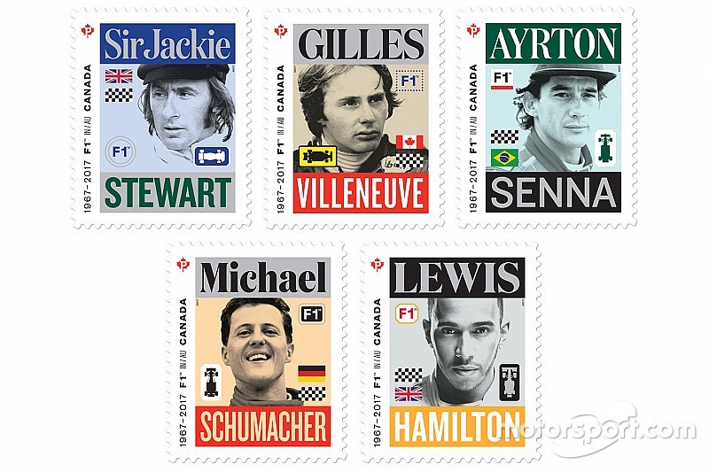 Canadá homenajea con sellos a cinco pilotos que han hecho historia en la F1