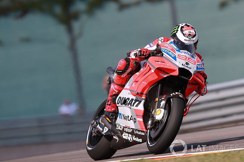 Sachsenring MotoGP: Lorenzo tops FP2, Rossi 17th
