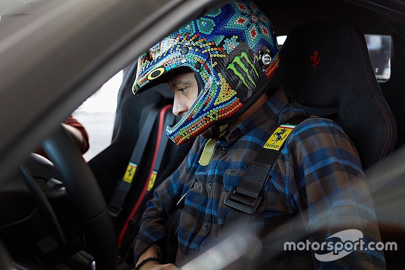 Rossi a essayé le dernier modèle de Ferrari à Fiorano