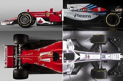 Williams FW41'i Haas VF-18 ve Ferrari SF70 H ile kıyaslıyoruz