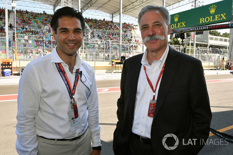 Arif Rahimov, Baku Street Circuit Promoter and Chase Carey, Chief Executive Officer and Executive Ch