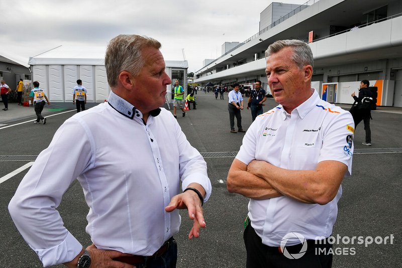 Johnny Herbert, Sky TV and Martyn Pass, McLaren