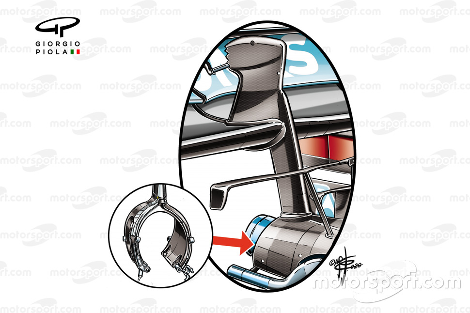 Aileron arrière de la Mercedes W11