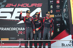 Podium: thrid #28 Belgian Audi Club Team WRT, Audi R8 LMS: Nico Müller, René Rast, Laurens Vanthoor
