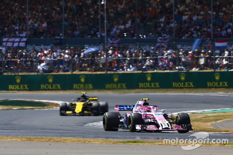 Естебан Окон, Force India VJM11, Карлос Сайнс-мол., Renault Sport F1 Team R.S. 18