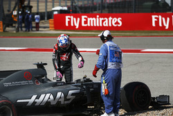Romain Grosjean, Haas VF-17, nach Dreher
