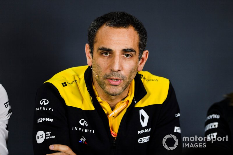 Cyril Abiteboul, directeur, Renault F1 Team en conférence de presse