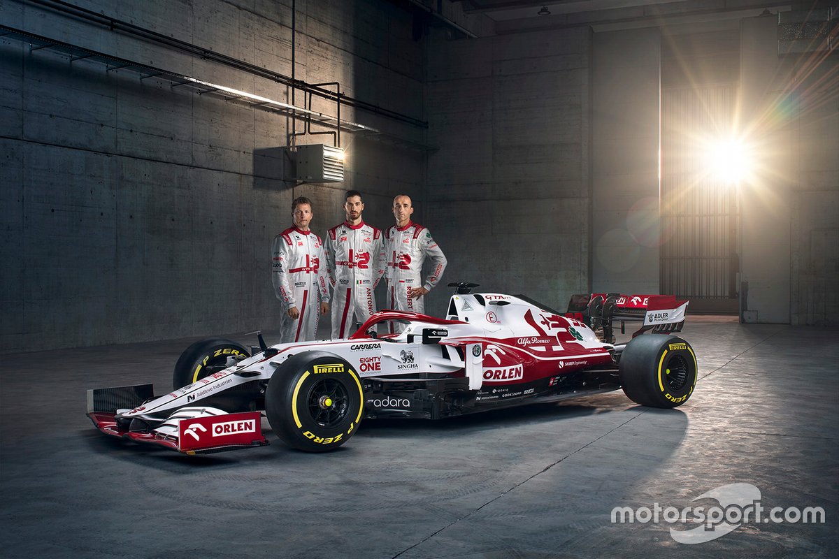 Antonio Giovinazzi, Kimi Raikkonen, Robert Kubica, Alfa Romeo Racing C41
