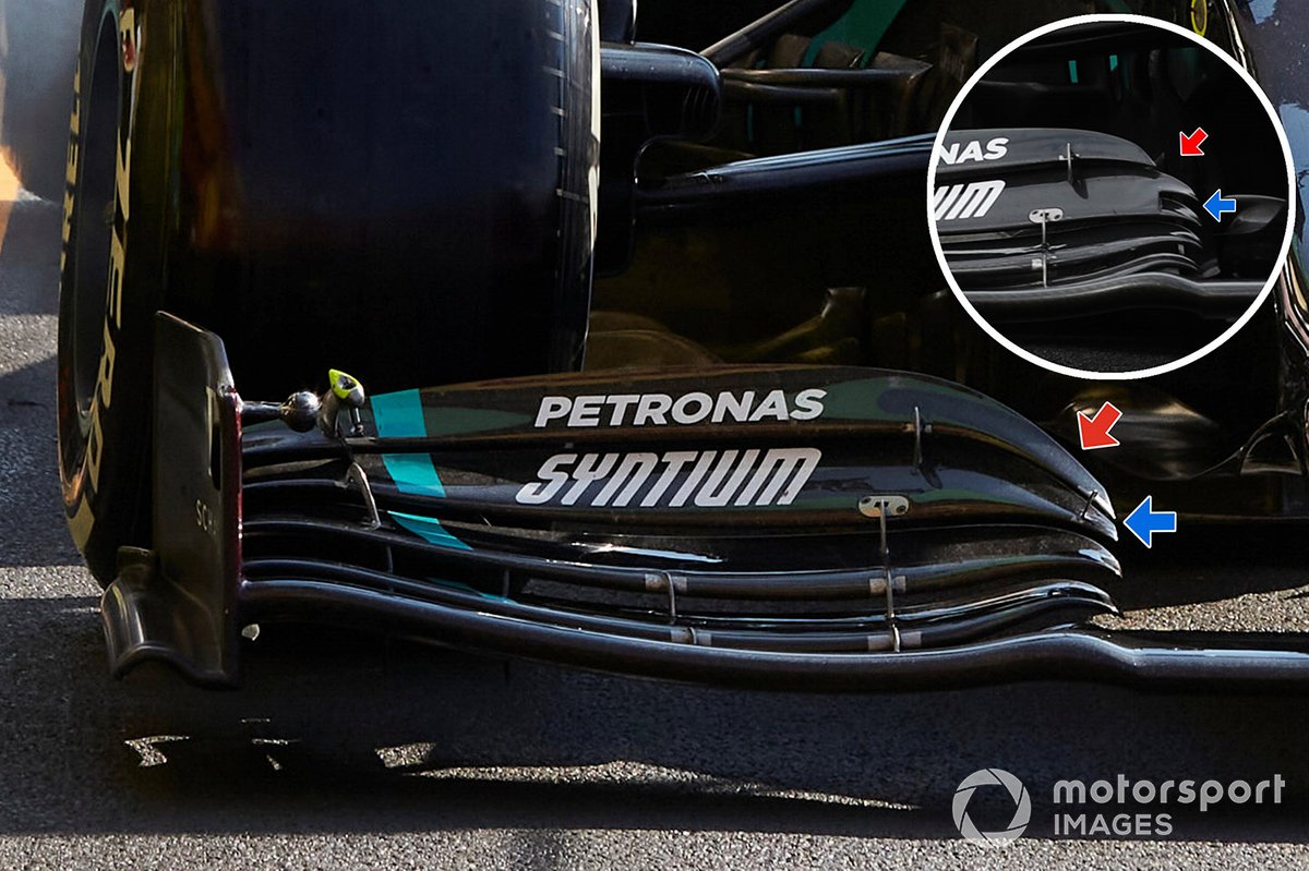 Mercedes F1 W11 ön kanat detayı
