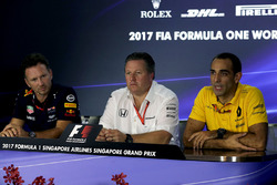 Christian Horner, Red Bull Racing Takım Patronu, Zak Brown, McLaren CEO, Cyril Abiteboul, Renault Sp