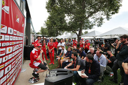 Kimi Raikkonen, Ferrari with the media