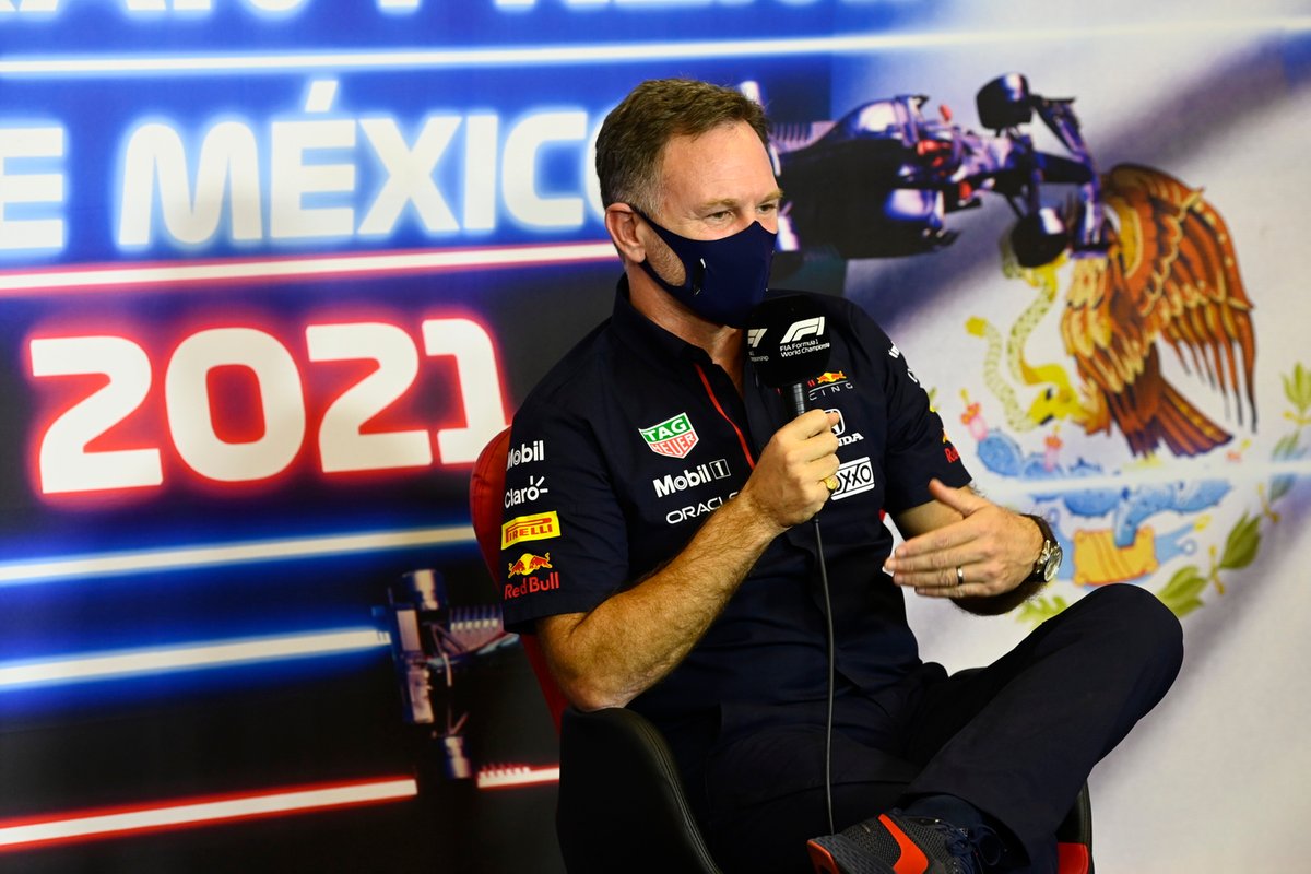 Christian Horner, Team Principal, Red Bull Racing, in the team principals Press Conference