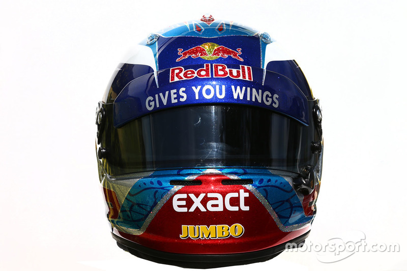 El casco de Max Verstappen, Scuderia Toro Rosso