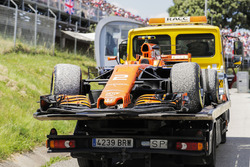 Auto von Stoffel Vandoorne, McLaren MCL32, auf dem Truck