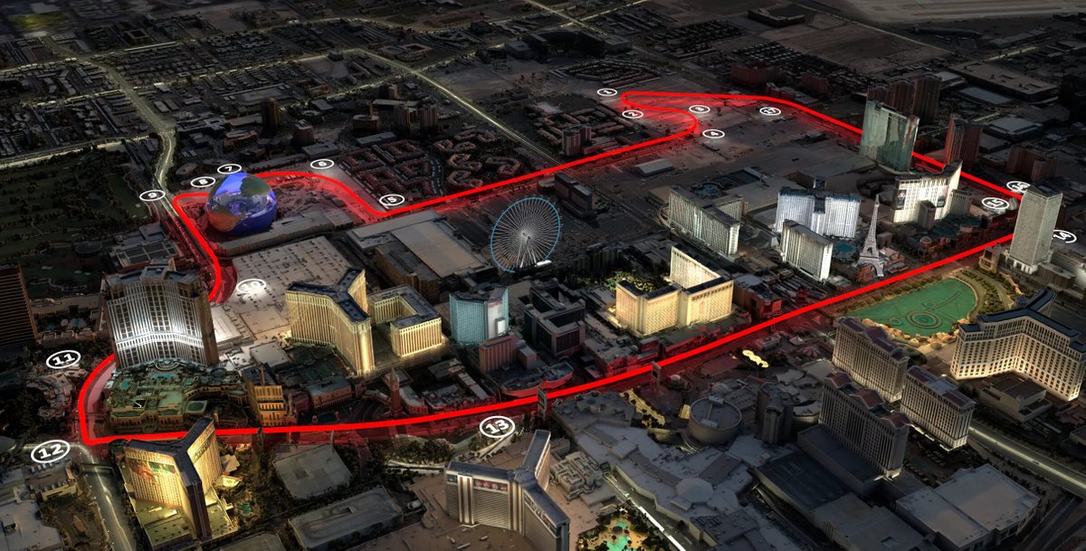 Circuito actualizado de Las Vegas para la F1 en 2023