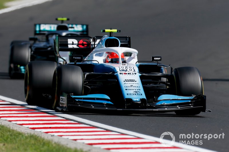 Robert Kubica, Williams FW42, leads Valtteri Bottas, Mercedes AMG W10