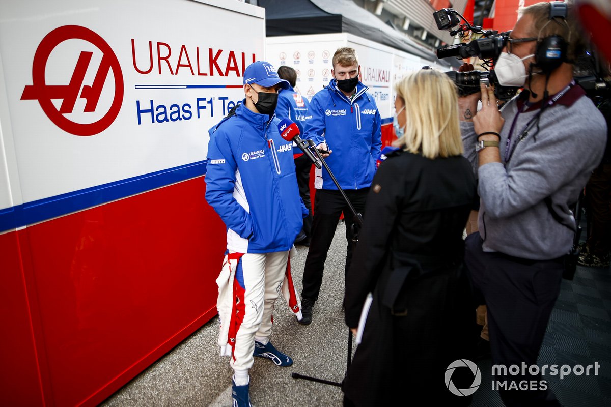 Mick Schumacher, Haas F1, gives an interview