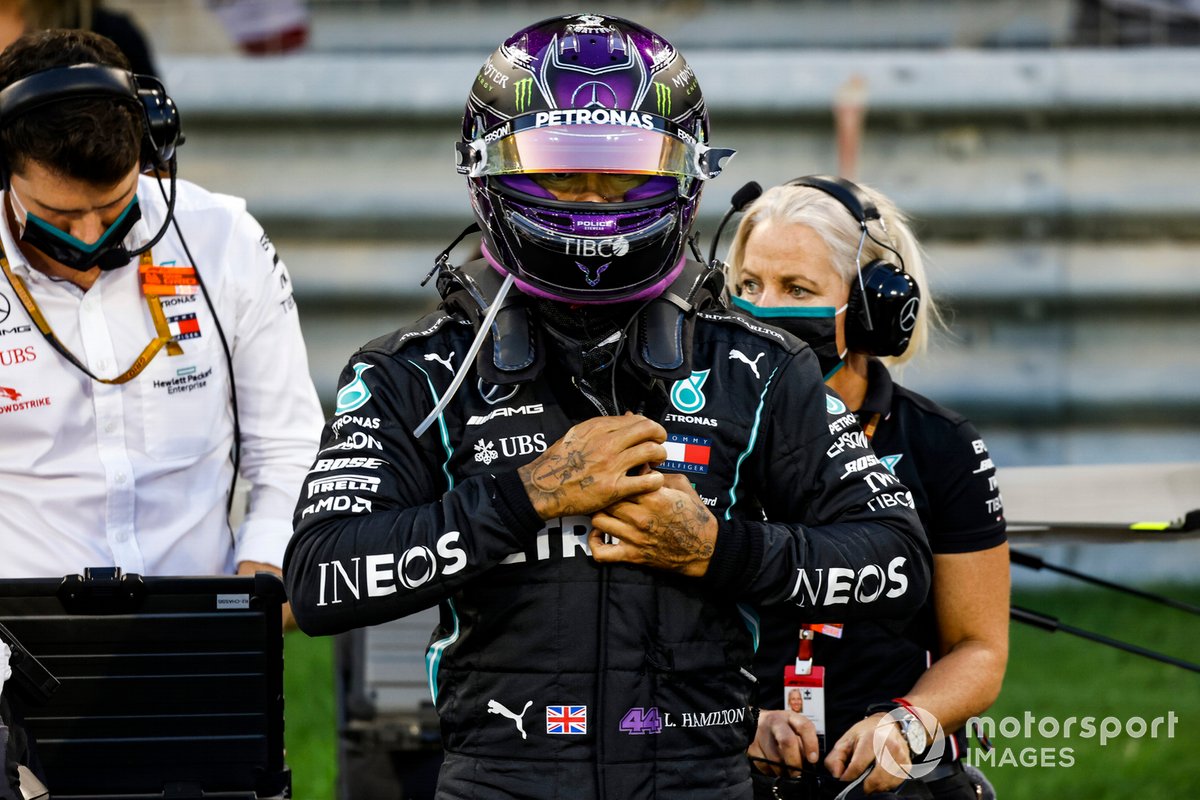Lewis Hamilton, Mercedes-AMG F1, on the grid