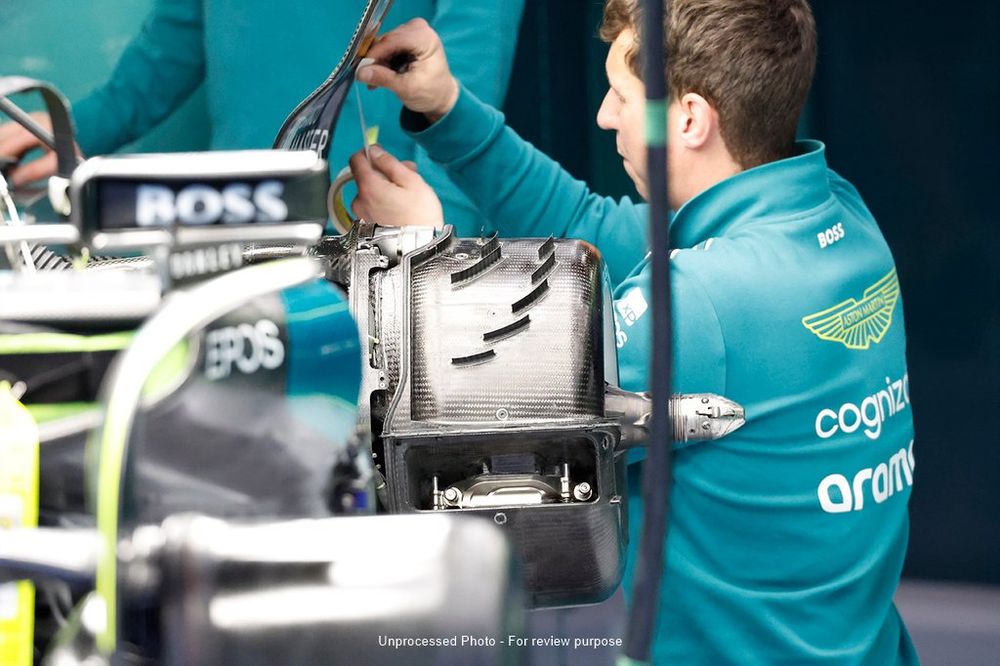 Aston Martin AMR23 detalle del tambor de freno