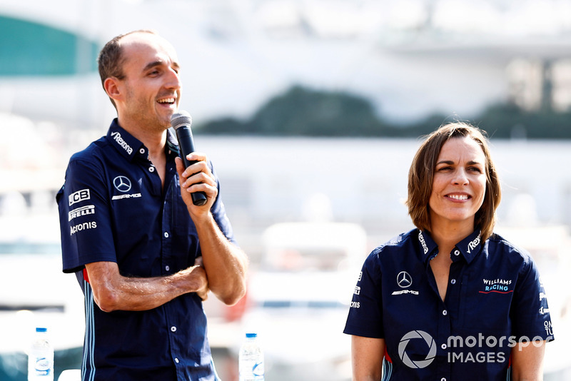 Claire Williams, Deputy Team Principal, Williams Racing, Robert Kubica, Williams Racing