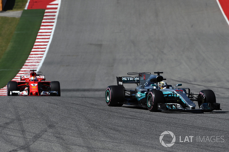 Льюіс Хемілтон, Mercedes-Benz F1 W08, Себастьян Феттель, Ferrari SF70H