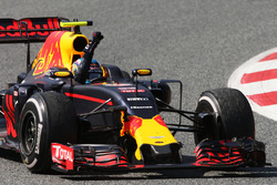 Race winner Max Verstappen, Red Bull Racing RB12 celebrates at the end of the race