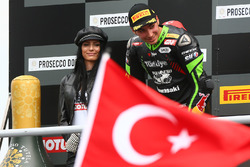 Podio: il secondo classificato Toprak Razgatlioglu, Kawasaki Puccetti Racing