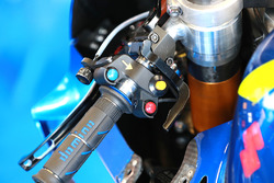 Alex Rins' Suzuki GSX-RR with thumb operarted rear brake lraver