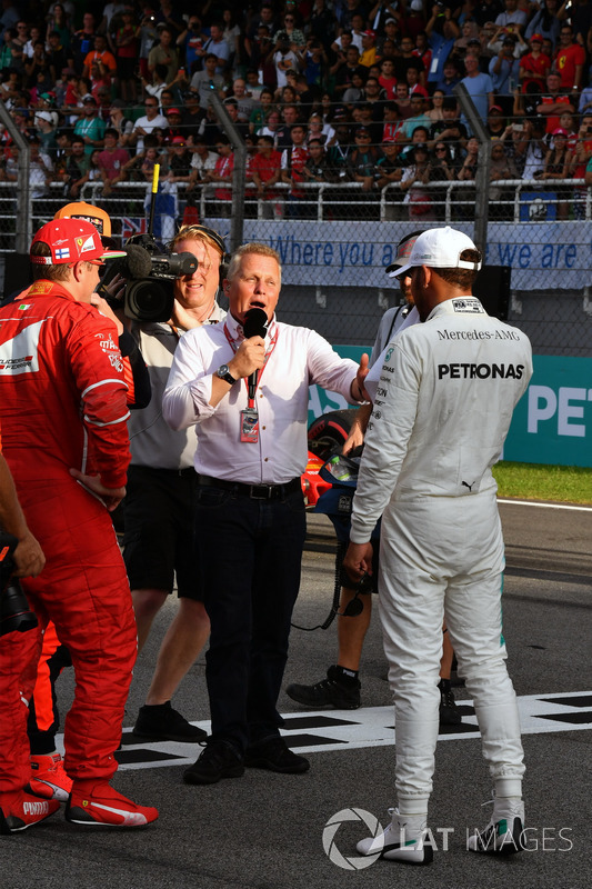 Johnny Herbert, Sky TV talks, Lewis Hamilton, Mercedes AMG F1 in parc ferme
