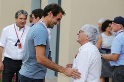 Roger Federer, Tennis Player with Bernie Ecclestone
