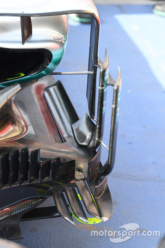 Mercedes AMG F1 W08, detalle del pontón