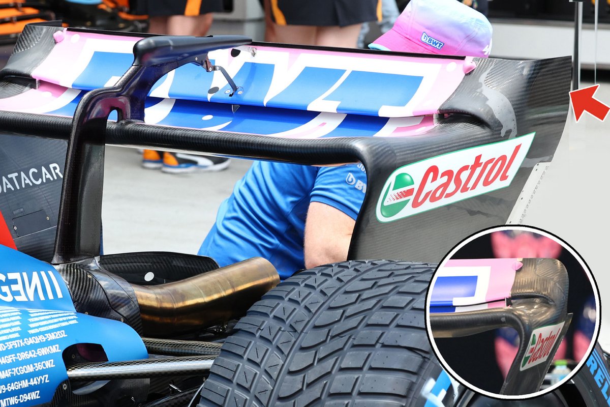 Alpine A522 rear wing