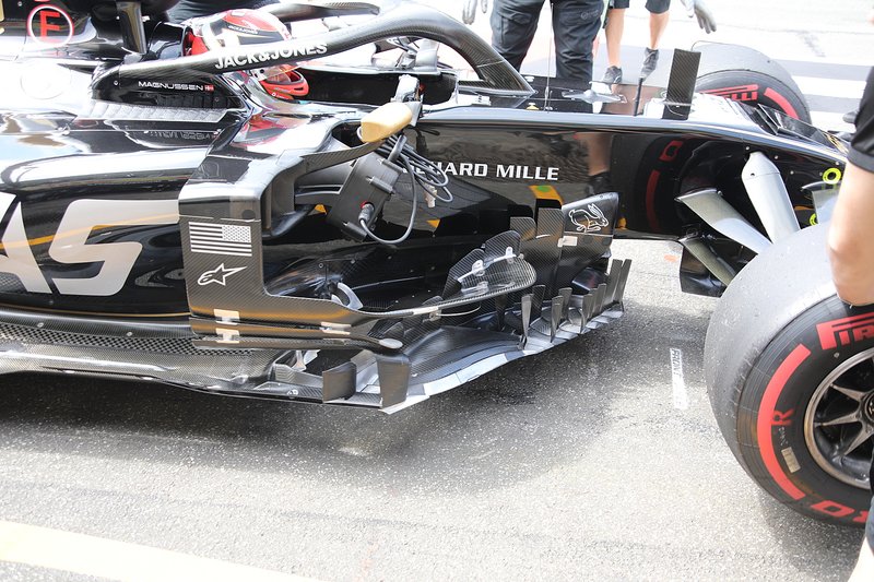 Kevin Magnussen, Haas F1 Team VF-19, bargeboard e deviatori di flusso