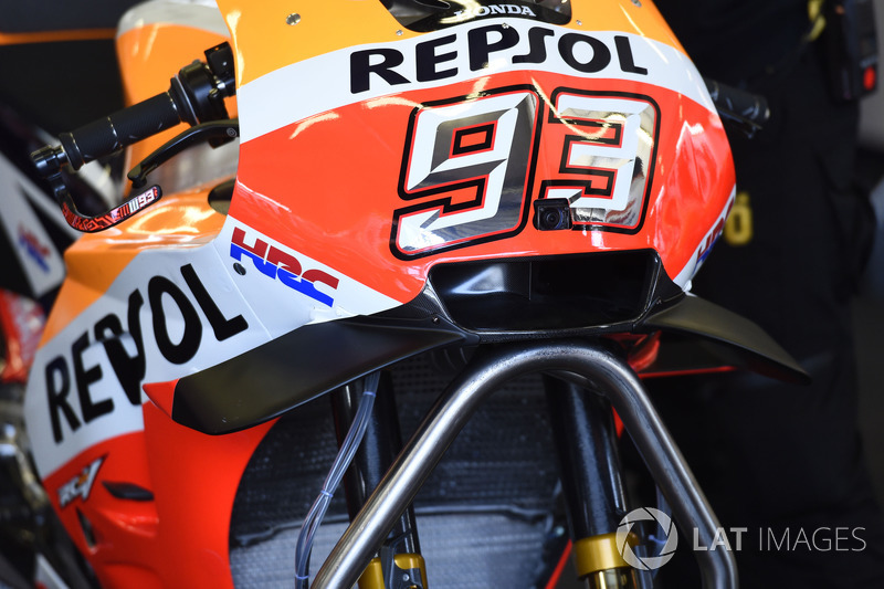 Wings on the bike of Marc Marquez, Repsol Honda Team
