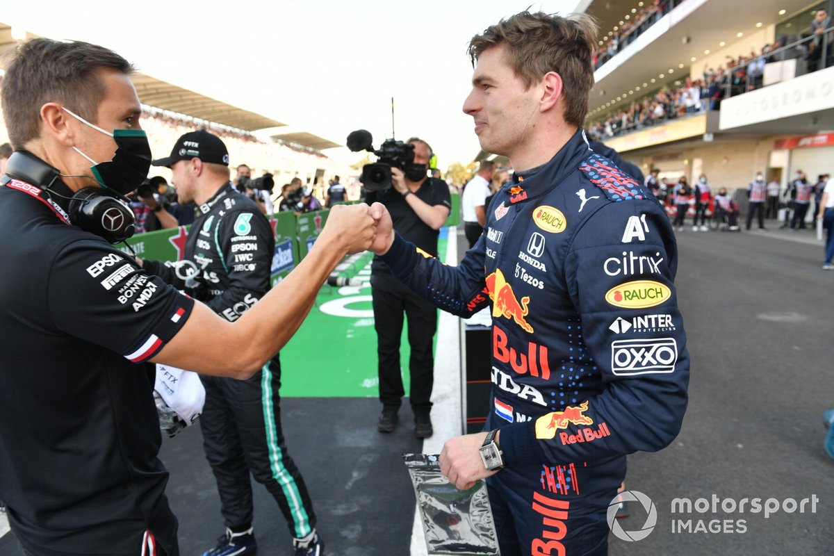 Max Verstappen, Red Bull Racing, di Parc Ferme setelah kualifikasi