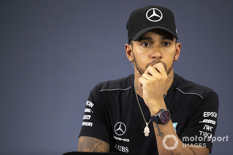 Lewis Hamilton, Mercedes AMG F1 in de persconferentie