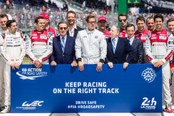 Fotoshooting der FIA-Aktion für Sicherheit auf öffentlichen Straßen: FIA-Präsident Jean Todt, ACO-Pr