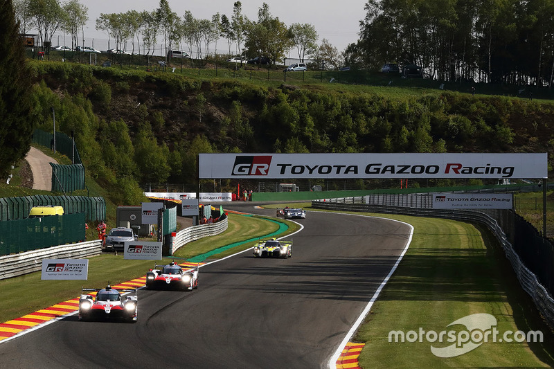 #7 Toyota Gazoo Racing Toyota TS050: Mike Conway, Jose Maria Lopez, Kamui Kobayashi, #8 Toyota Gazoo Racing Toyota TS050: Sébastien Buemi, Kazuki Nakajima, Fernando Alonso