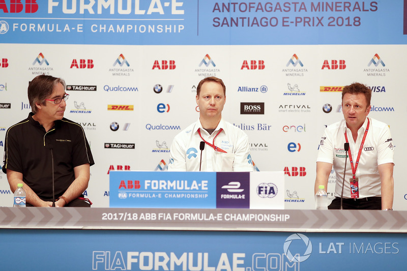 Press conference with Mark Preston, Techeetah Team Principal, Gary Hughes, Team Principal NIO Formula E Team, Allan McNish, Team Principal, Audi Sport Abt Schaeffler