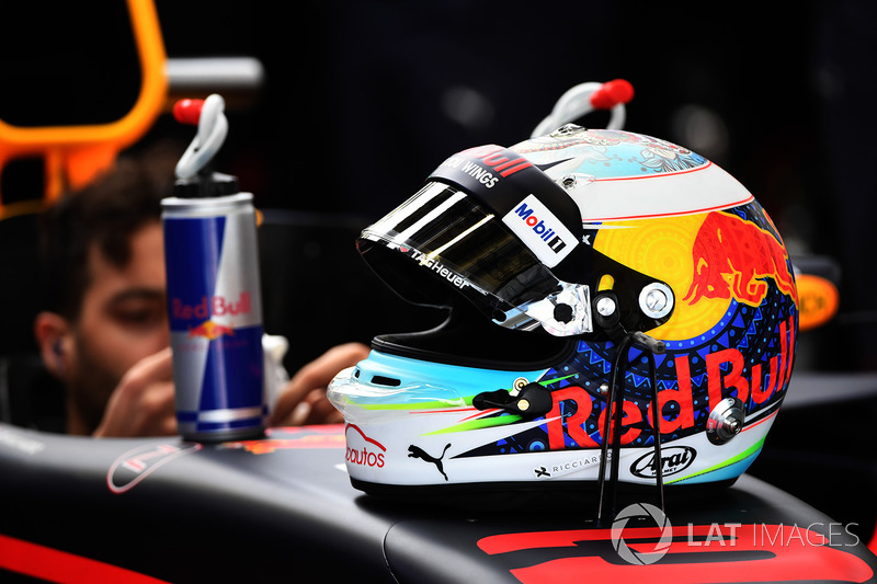 El casco de Daniel Ricciardo, Red Bull Racing