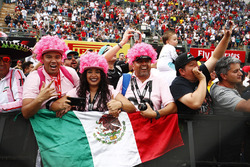 Mexican fans show their support for Sergio Perez, Force India