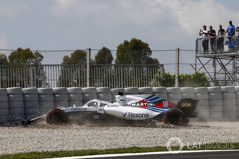 19. Lance Stroll, Williams FW41 crash